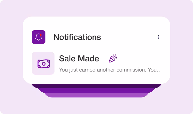 Earn commissions from sales